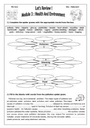 Let�s review: Module 3 : Health And Environment (9th form)