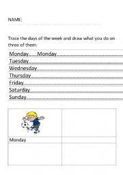 Days of the week for little kids