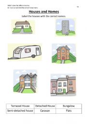 English worksheet: types of homes