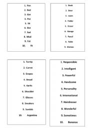 English Worksheet: Spelling BEE
