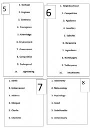 English Worksheet:  Spelling Bee 2 