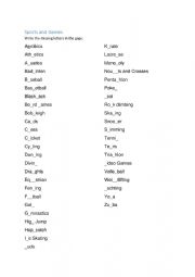 English Worksheet: Sports and Games