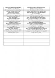 English Worksheet: questions