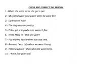 English Worksheet: PAST OF VERB TO BE (WAS/WERE)