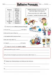 English Worksheet: Reflexive Pronouns