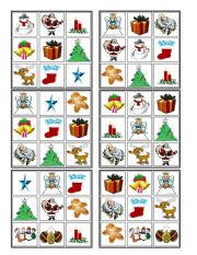 English Worksheet: Christmas Bingo