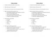 English Worksheet: I HAVE A DREAM - comprehension crite