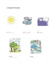 English Worksheet: The Weather