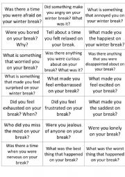 English Worksheet: Winter break Speaking Activity
