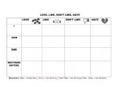English Worksheet: My family�s likes and dislikes