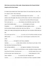 English Worksheet: Present Perfect VS Past simple Review