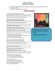 SONG WORKSHEET