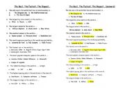 English Worksheet: Facts about the world