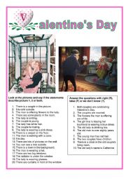 English Worksheet: Picture description - Valentine�s Day