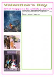 English Worksheet: Picture description - Valentine�s Day