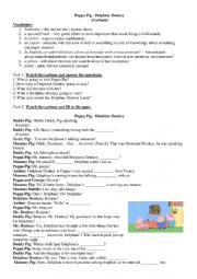 English Worksheet: Peppa Pig, Delphine Donkey