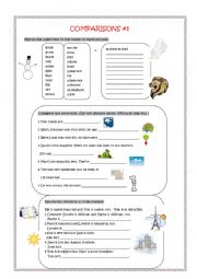 English Worksheet: Comparisons as-as