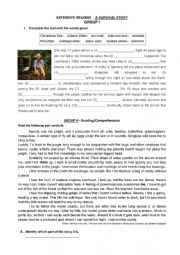 English Worksheet: Reading comprehension