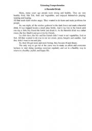 English Worksheet: A harmful drink