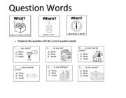 English Worksheet: qwords