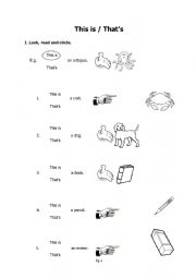 English Worksheet: This is / That�s