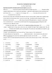 English Worksheet: See Spot Run: Teaching My Yiaya to Read 