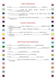 English Worksheet: FIRST OR SECOND CONDITIONAL