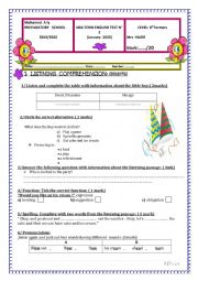 English Worksheet: Mid test N2 For 8th form