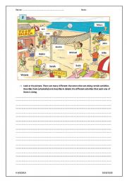 English Worksheet: Picture Description