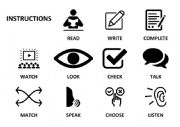 English Worksheet: instructions