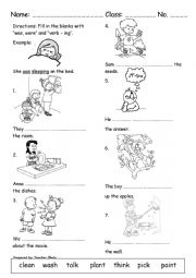 English Worksheet: Past Continuous Tense