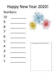 English Worksheet: New Year