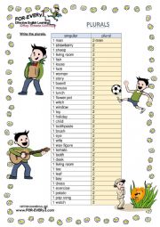 English Worksheet: Irregular Plurals