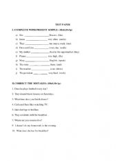 English Worksheet: Present Simple