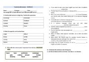 English Worksheet: Vocabulary and grammar test - Studying abroad - 