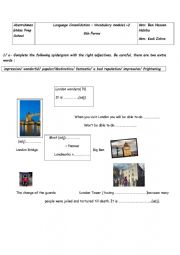 English Worksheet: full term test 7 th form