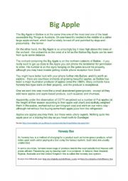 English Worksheet: The Big Apple