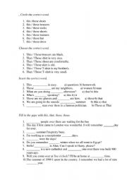 English Worksheet: This,that,these,those