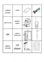 English Worksheet: Gadgets Memory Game