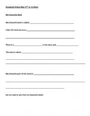 English Worksheet: My Favourite Book! 