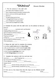 English Worksheet: Stiches