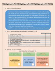 English Worksheet: ICTs IMPORTANCE FOR TEENAGERS