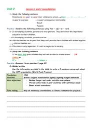 English Worksheet: Unit 2 lesson 1 &2 consolidation