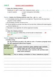 Unit 2 lesson 1 &2 consolidation