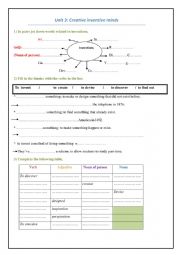 English Worksheet: Unit 3 Lesson 1