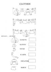 English Worksheet: Clothes