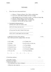 English Worksheet: conditionals-test