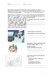 English Worksheet: Christmas infinitives