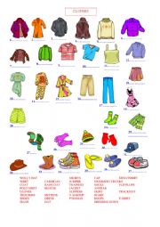 clothes - ESL worksheet by mounira2019