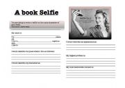 English Worksheet: Book Report Selfie 